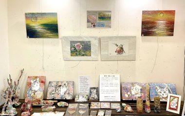 9月のふじのねミニギャラリーは、紙彩流・山下純一郎さんの「和紙のつぎがみ展」